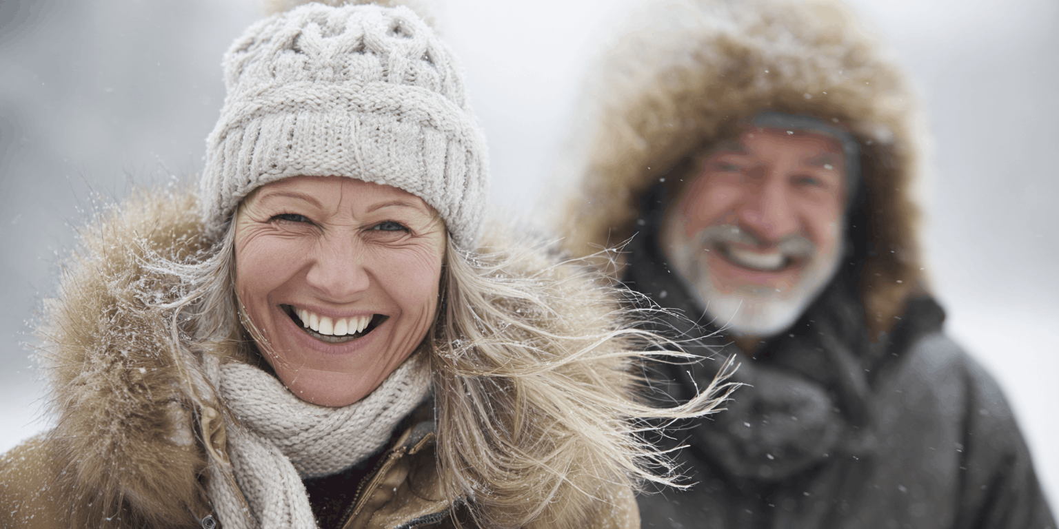 Het koude weer trotseren door in beweging te blijven