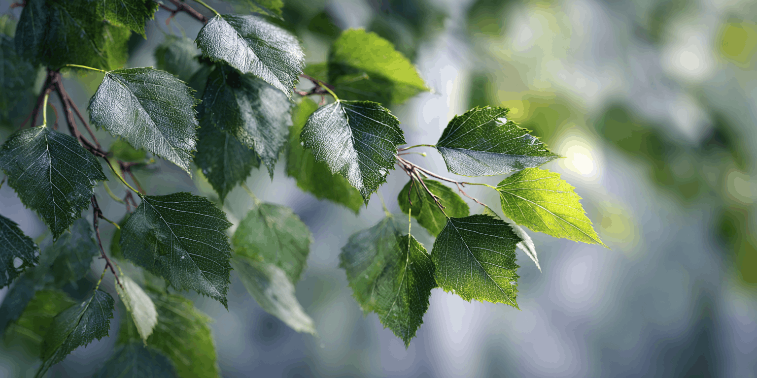Witte berk-blad