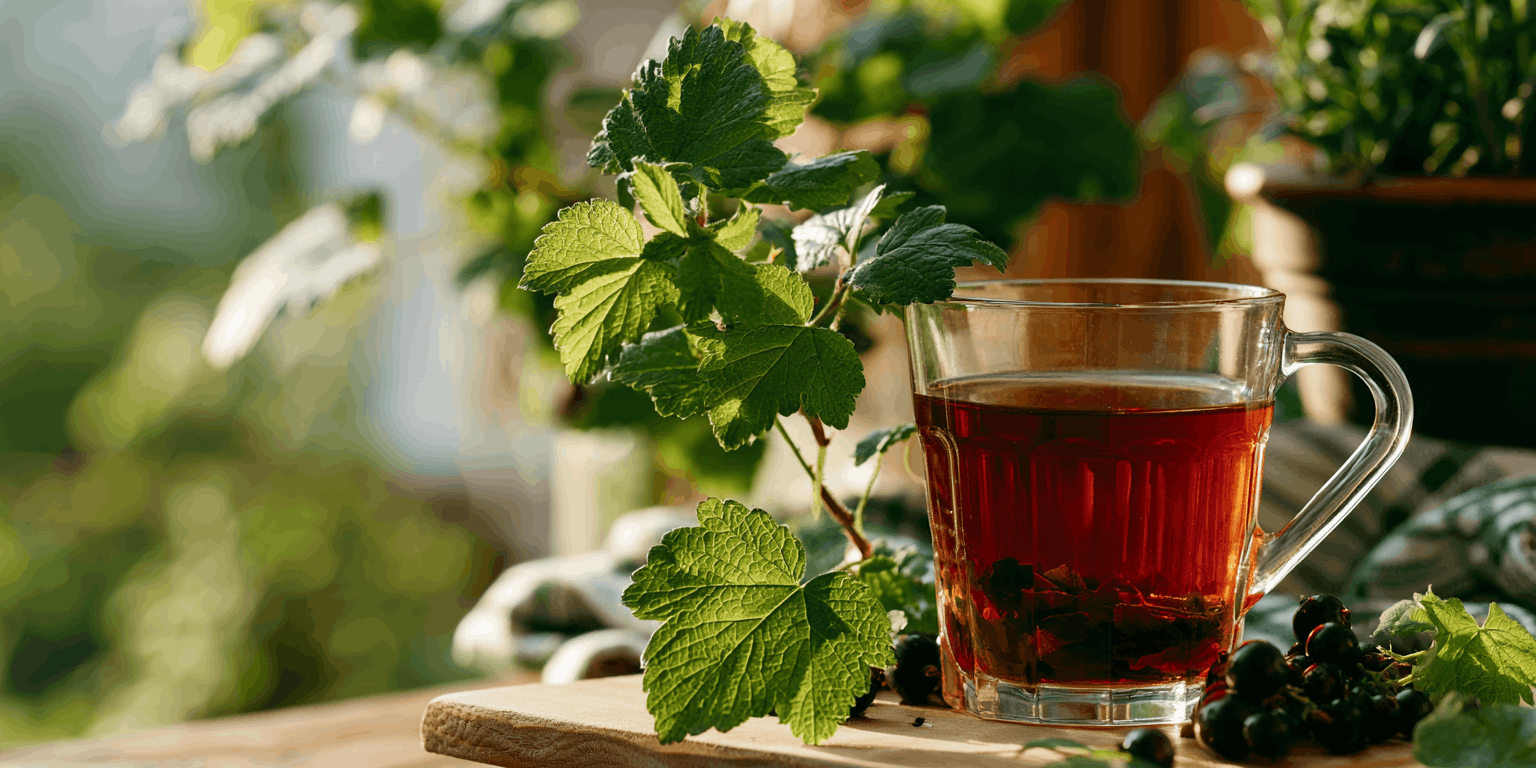 Doe het zelf: zwarte bes-blad thee maken
